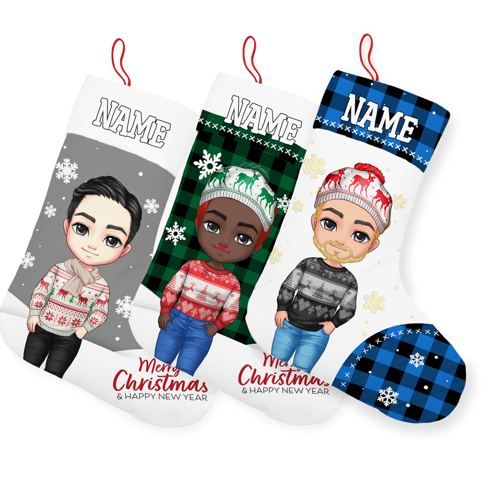 Personalized Portrait Christmas Stocking