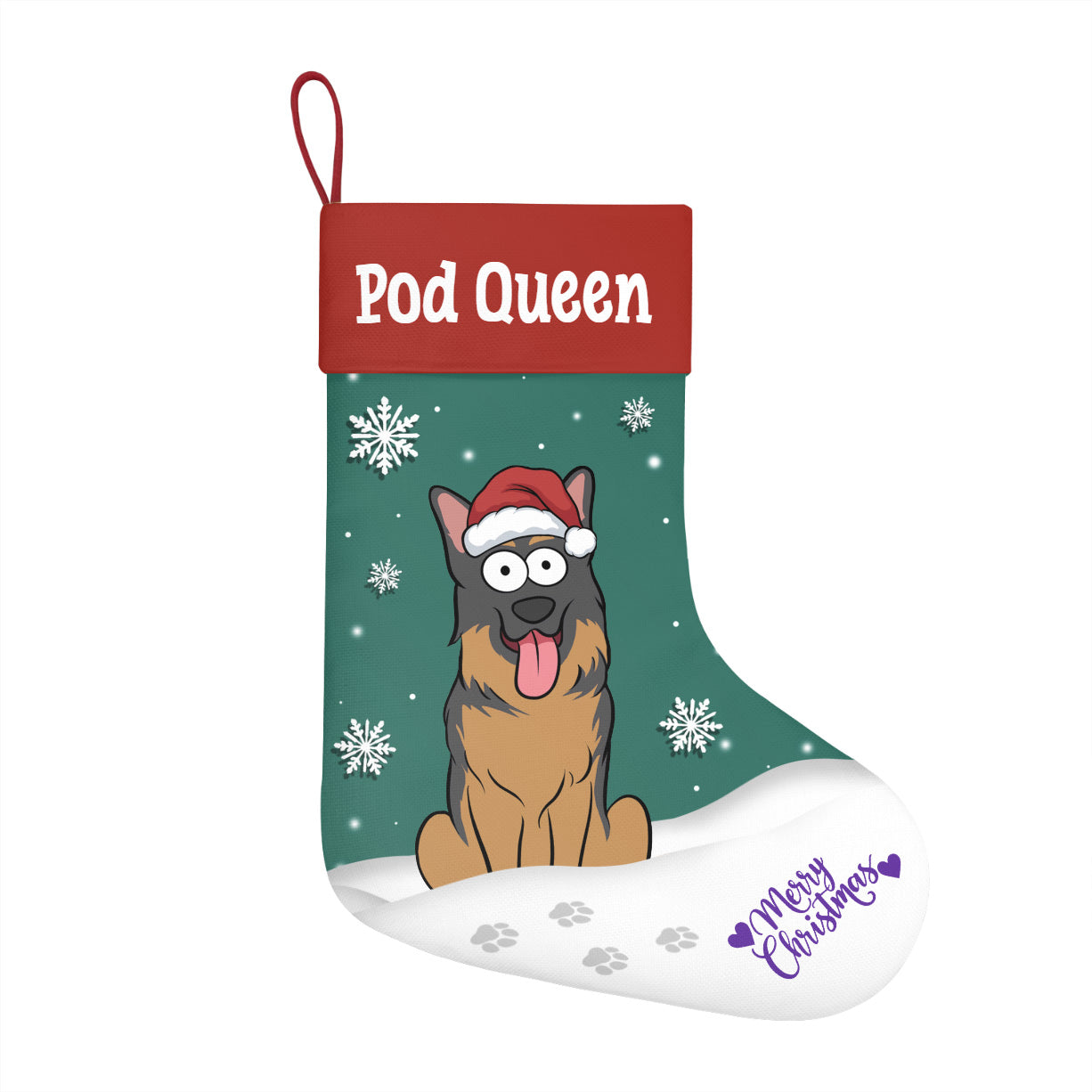 卡通猫狗亚麻圣诞袜-effect-image