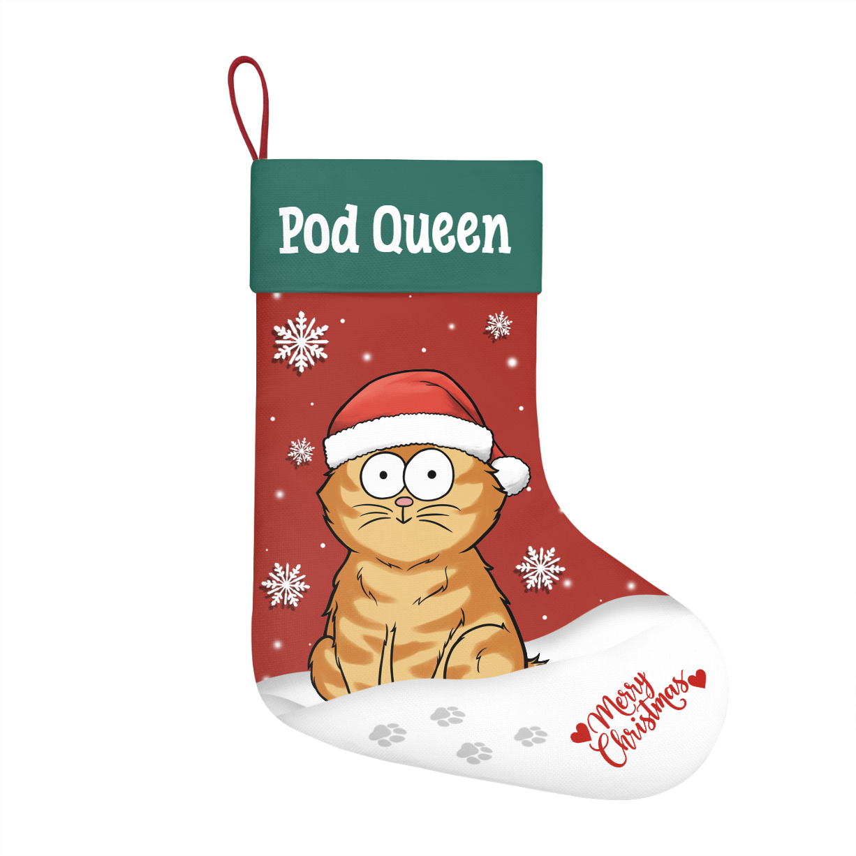 卡通猫狗亚麻圣诞袜-effect-image