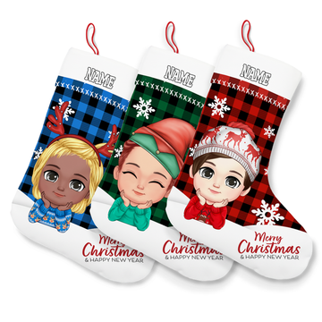 Personalized Portrait Christmas Stocking