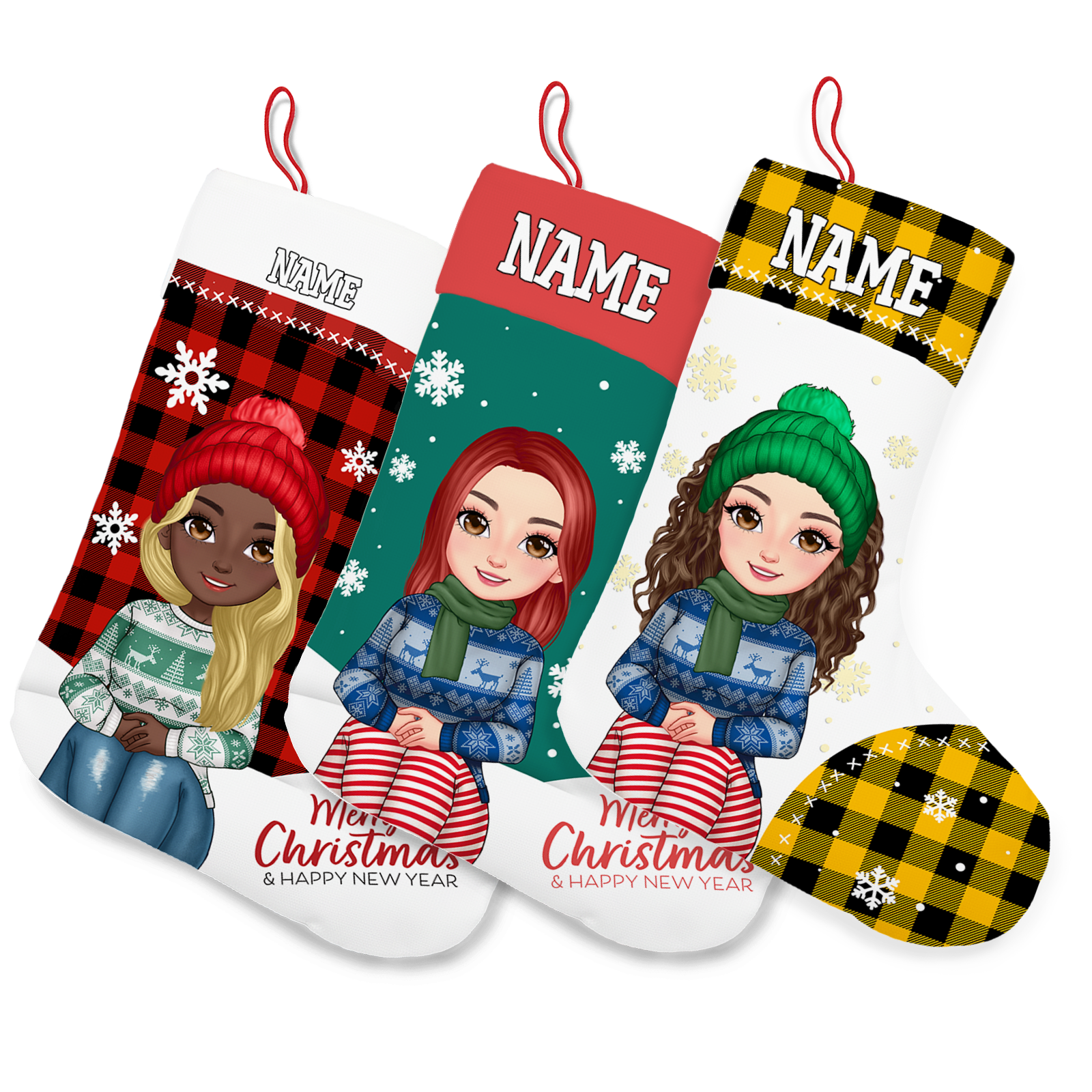 Personalized Portrait Christmas Stocking